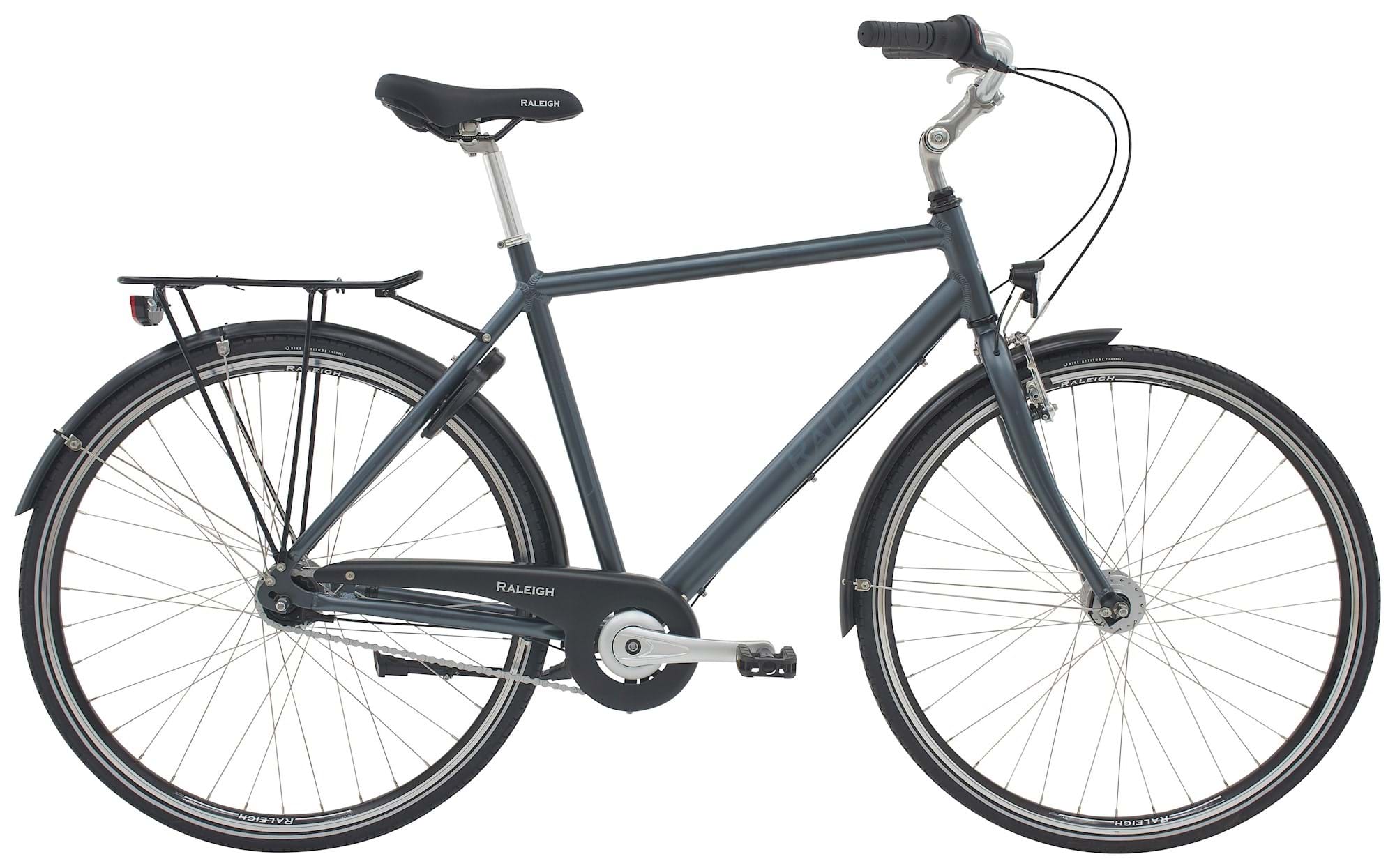 Raleigh Shopping Alu Herre 2025 Mat Grå Blå - Raleigh Cykler  - 5712701024982